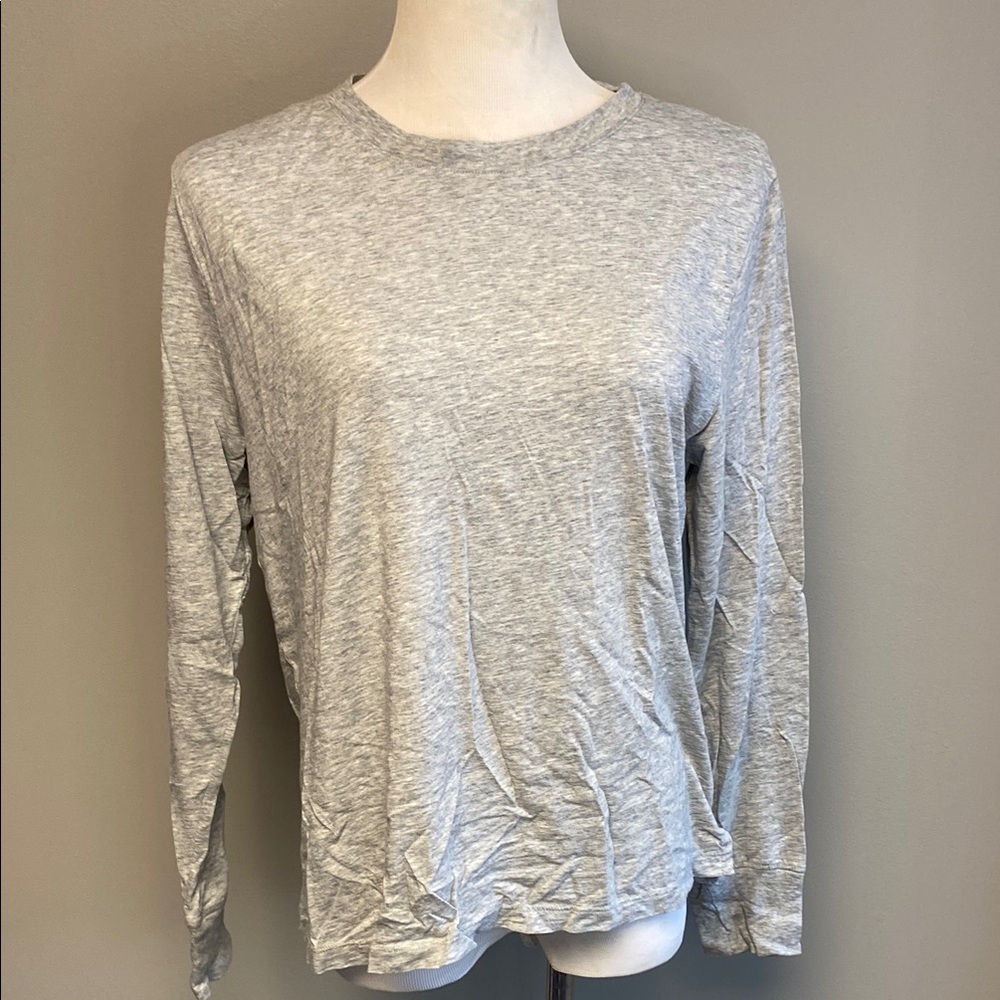 J. Crew Gray Long Sleeve Tee - Picture 3 of 6